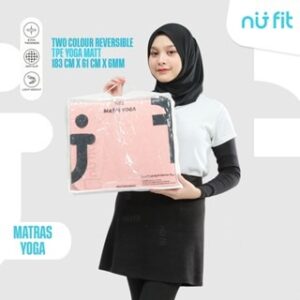 Nu Fit - Matras Yoga TPE 183 x 61 x 6 mm - Matras Olahraga Lipat Premium Anti Slip